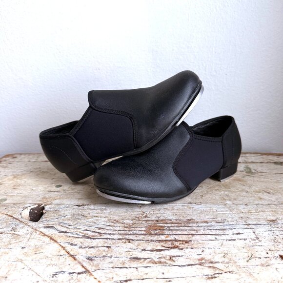 Beginner Black Tap Dance Shoes Kids Girls Size 8.5 Balera - Picture 1 of 10